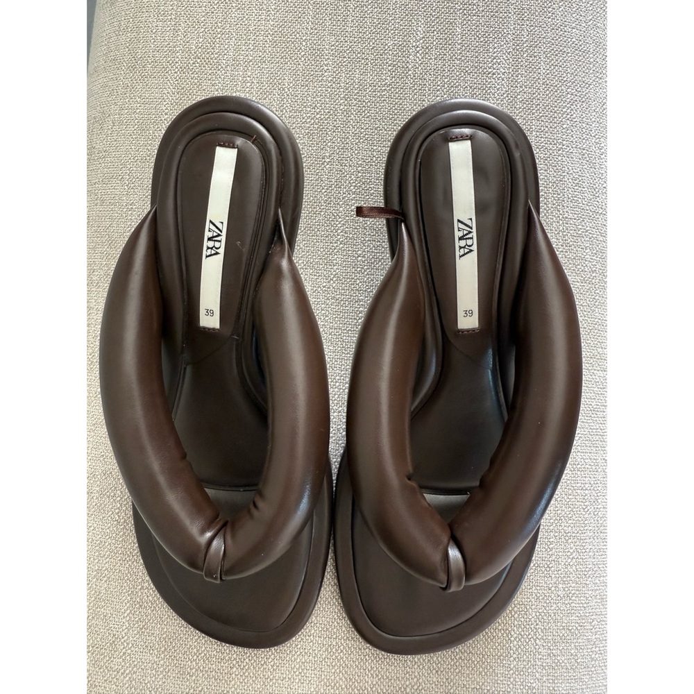 ZARA HEELED QUILTED SANDALS - Picture 10 of 15